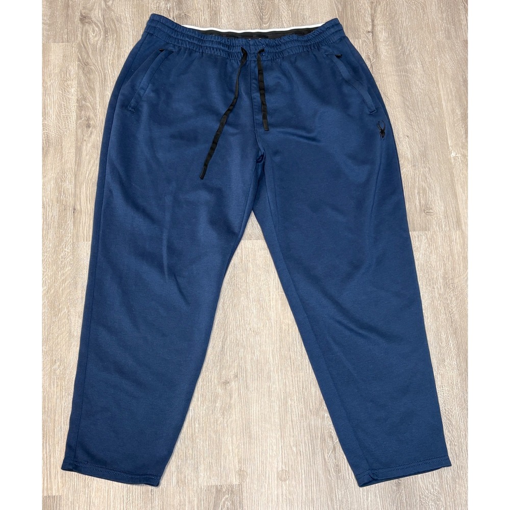 Spyder Active Mens XL Navy Blue Joggers Sweatpants Fleece‎ Athletic Pants